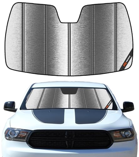 Pigenius Windshield Sun Shade for Dodge Durango 2011-2020 Front Window Sunshade - Metallic - color: Metallic Silver, size: 2011-2020 Durango