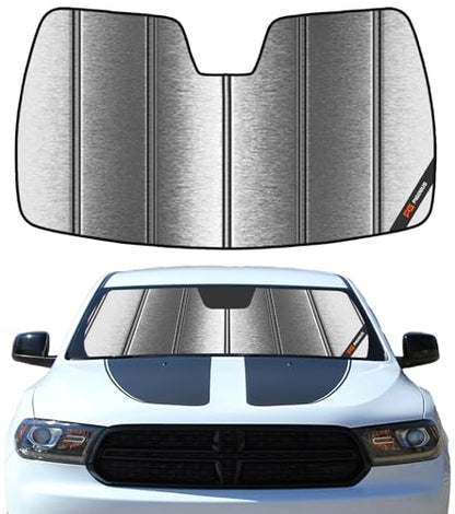 Pigenius Windshield Sun Shade for Dodge Durango 2011-2020 Front Window Sunshade - Metallic - color: Metallic Silver, size: 2011-2020 Durango
