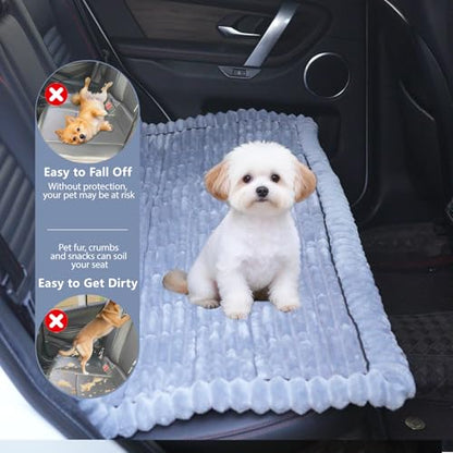 Dog Car Seat Waterproof Bed Cover Non-Slip Car Back Seat Soft and Comfortabl Pet Bed Mat Car Blanket for Travel Backseat Extender Seat Covers Dog Bed for Cars Trucks and SUVs (Light Grey 23.6” x 51”) - color: Waterproof Light Grey Cover