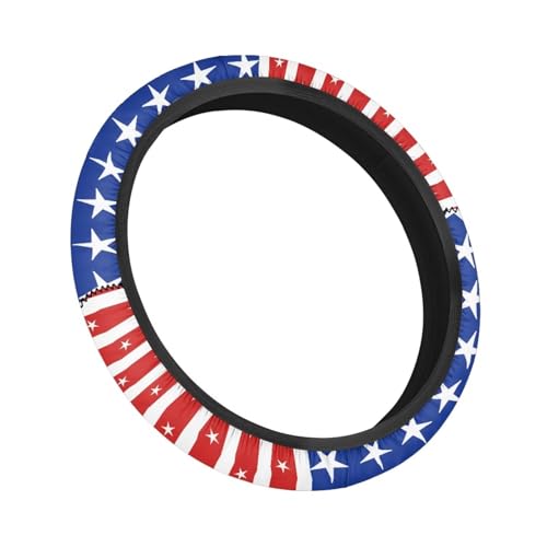 American Flag Steering Wheel Cover Golf Golf Cart Accessories Club Car Anti-Slip Absorbing Sweat Interior Decor Odorless Universal 13 14 Inch Gifts for Golfer Womens - color: American Flag Pattern
