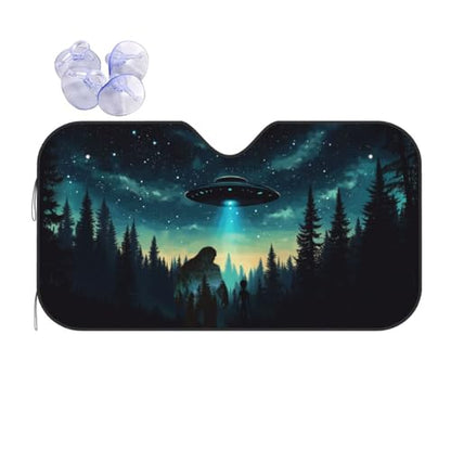 Alien Tree Car Sun Shade Windshield Sunshade Foldable Front Window Shield Cover for Truck SUV - color: Blue1