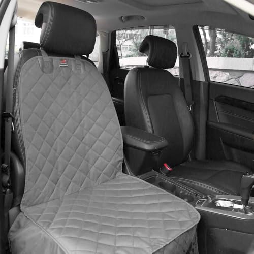 HONEST OUTFITTERS Dog Car Seat Cover 2 Pack, Waterproof Front Seat Car Cover for Cars, Trucks, and Suvs, Pet Front Cover for Cars, Nonslip Dog Seat Cover Grey - color: Grey-2pcs
