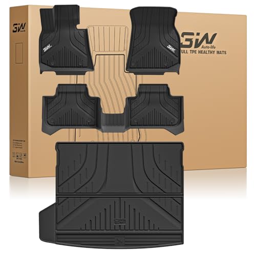 3W Floor Mats & Cargo Liner for BMW X3 G45 2025 2026, Accessories Custom Fit TPE All Weather 1st & 2nd Row Car Mats and Trunk Liners for BMW X3 30/M50 xDrive - style: 2) X3 2025-2026 | Floor Mats | Cargo Liner