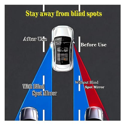 2 Pcs Cars Heart Shaped Blind Spot Mirrors Car,Heart Shaped Wide Angle Convex Rearview Side Mirrors for Enhanced Safety,Car Accessories for Cars Suvs and Trucks