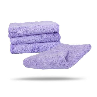 Maxshine 16”x24” Edgeless Purple Microfiber Towel (500GSM) - Double-Sided, Plush Car Drying Towel for Detailing - Professional Auto Detailing - color: Purple, size: 16" x 24"
