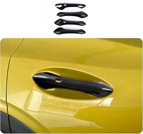 Car Accessories Fit for Chevrolet TRAX 2024 2025 2026 Exterior Door Handle Cover Trims (with Smart Holes:Glossy Black) 4PCS ABS - color: With Smart Holes:Glossy Black