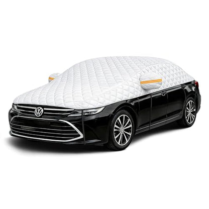 Hail Protector Car Cover, Multi-Layer Cotton Padded Half Car Cover, Thickened Top Protection for Hail, Snow & Impact, Fits Sedan L - size: 1-Sedan L