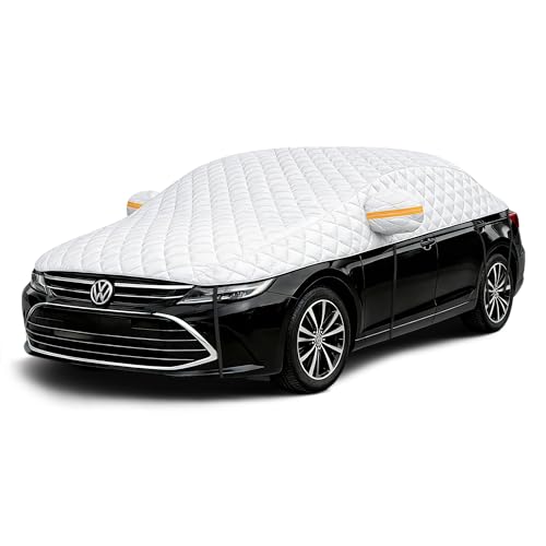 Hail Protector Car Cover, Multi-Layer Cotton Padded Half Car Cover, Thickened Top Protection for Hail, Snow & Impact, Fits Sedan L - size: 1-Sedan L