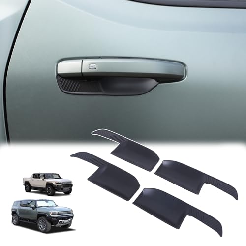 Car Door Bowl Scratch Protector for Hummer EV Accessories Exterior Door Handle Bowl Cover Protection Trim for Hummer EV SUV Truck 2022-2024 2025 4 Doors,ABS Plastic (Matte Black) - color: Matte Black