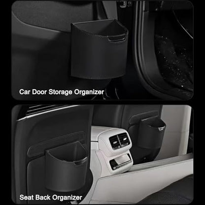 Leakproof Car Trash Can, Mini Car Trash Bin with Removable Liner, Waterproof Automotive Garbage Can for SUV, Truck, Vehicle, Home, Office, Multipurpose, Easy to Clean, Wine Red - color: Wine Red