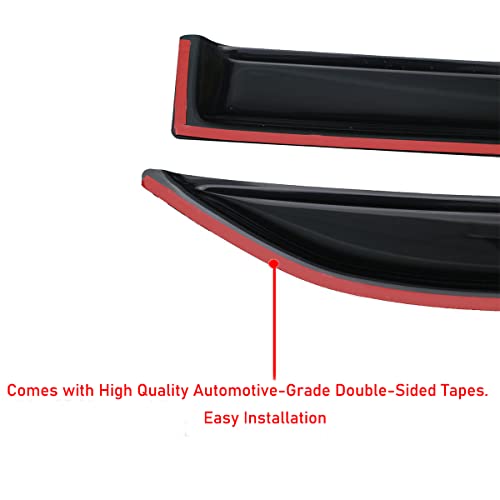 Lightronic Extra Durable Outside-Mount Auto Vent Window Visor, Fits 2010-2017 Chevrolet Equinox, UV Protection Rain Guard, Original Wind Deflector, No-Drill Easy Install, Dark Smoke, 4-Pcs - size: Outside Mount