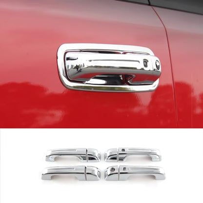 Car Accessories Fit for Dodge Ram 1500 2024 2023 2022 2021 2020 2019 Door Handle Cover Trims （Chrome Silver with Smart Hole ABS 8PCS - color: Chrome Silver With Smart Hole