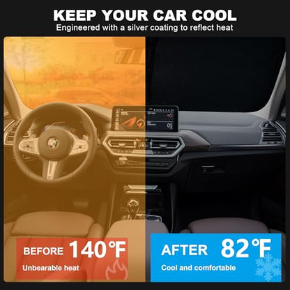 2026 Upgrade Front Windshield Sunshade fit for BMW X3 2018-2026 Reflector Foldable Car Shade Automotive Windshield Sunshades for BMW X3 Windshield Sun Shade |Keeps Your Vehicle Cool| - size: Fit for BMW X3 2018-2023