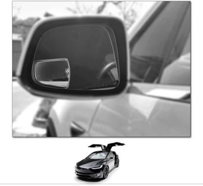 Blind Spot Mirrors- Compatible with Tesla Model 3 Extended View (Model X) - 2 Piece Set (Left & Right) - size: Model X