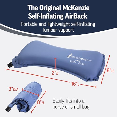 OPTP The Original McKenzie Self-Inflating AirBack Travel Lumbar Support Pillow