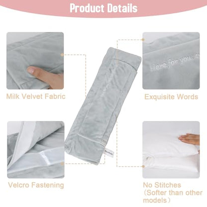 Seat Belt Pillow for Post Surgery, Heart Surgery Pillow, Protector for Breast Cancer, Mastectomy Seatbelt Cushion, Hysterectomy Recovery Pads Must Haves for Adults(Light Gray)