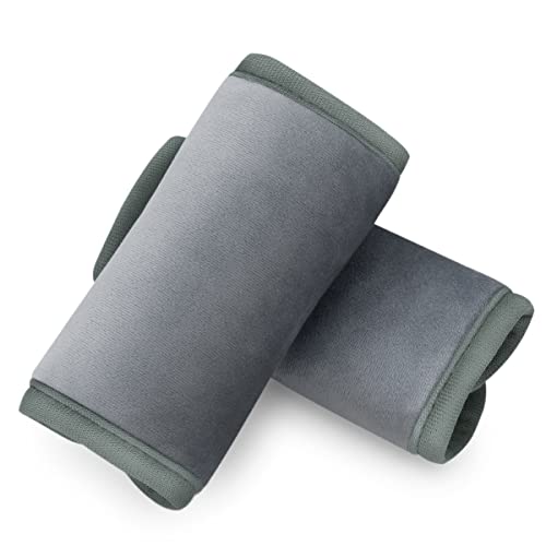 COOLBEBE Car Seat Straps Shoulder Pads for Baby Kids, Super Soft Seat Belt Covers for All Car Seats/Pushchair/Stroller/High Chair - color: Grey, size: Small (Pack of 1)