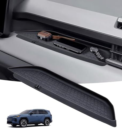 Passenger Storage Organizer Mat for Toyota RAV4 2026, Interior Accessories Center Console Glove Box Organizer Tray Silicone Anti-Slip Passenger Protective Cover Pad for 2026 RAV 4, Black - style: Fits for Toyota RAV4 2026, B