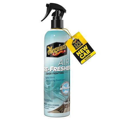 Meguiar’s Air Re-Fresher Odor Fighting Spray - New Car Scent - Convenient Car Air Freshener that Instantly Fights Odors and Leaves Behind a Long-Lasting New Car Scent, 8 Oz Trigger Spray - size: 8 Fl Oz (Pack of 1)