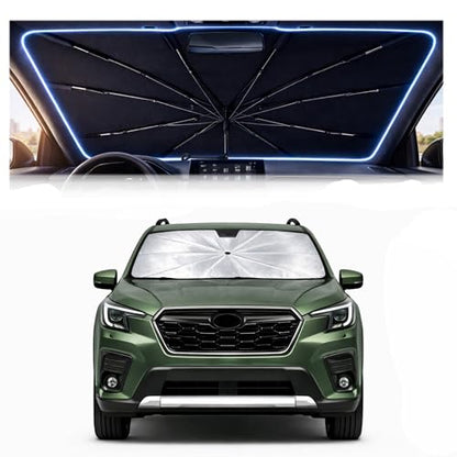 2026 Upgraded Car Windshield Sun Shade Umbrella - Custom-Fit for Subaru Forester 2019-2026 Umbrella Sunshade,Easy Install,UV Protection & Heat Reflective,Keep Interior Cooler with Storage Bag - size: For Subaru Forester 2019-2026