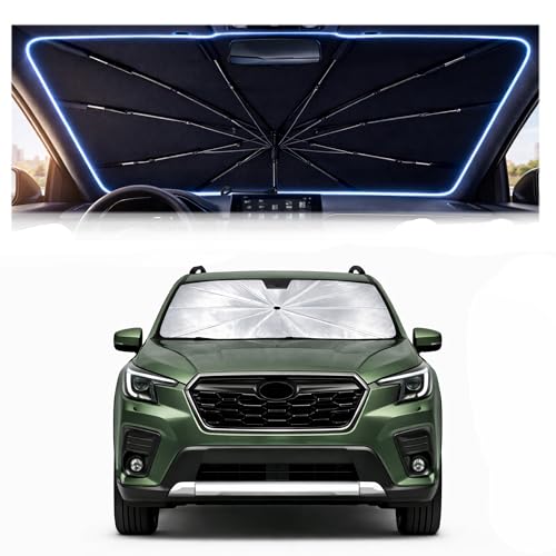 2026 Upgraded Car Windshield Sun Shade Umbrella - Custom-Fit for Subaru Forester 2019-2026 Umbrella Sunshade,Easy Install,UV Protection & Heat Reflective,Keep Interior Cooler with Storage Bag - size: For Subaru Forester 2019-2026