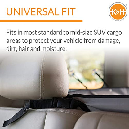 K&H Pet Products Quilted Cargo Cover Gray Standard/Mid-Size Vehicle 54 Inches - color: Gray, size: Standard/Mid-size Vehicle 54 Inches