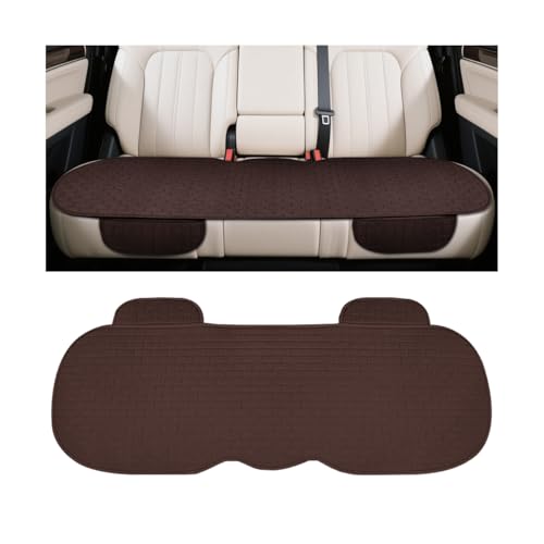 Osilly Car Back Seat Cover, Anti-Slip Long Vehicle Rear Bench Protectors with Storage Pocket, Breathable Comfortable Auto Interior Seating Bottom Protection Accessories, Universal Fit (Coffee) - color: Coffee
