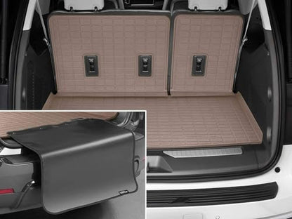 WeatherTech SeatBack Cargo Liner HP for GMC Yukon XL, Escalade ESV, Escalade-V ESV - Behind 3rd Row w/Bumper Protector (411466IMSK), Tan - color: Tan