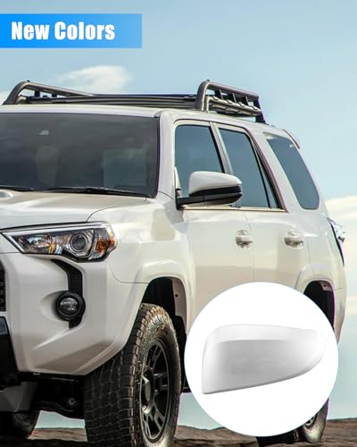 Left Driver Mirror Cover Cap Fit for Toyota 4RUNNER 2013-2023 Fit for RAV4 SE XLE LTD 2013-2018 HV 2016 for Models Without a Side Camera Only, Silver - size: Left Side