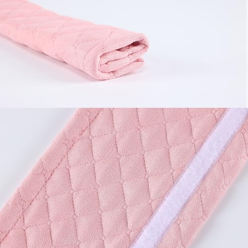 Amooca Automotive Seat Belt Cover Soft Suede Universal Fit Seatbelt Shoulder Pad Neck Protector Cushions for SUV Trucks Airplane Backpack 2 Pack Pink - color: Pink