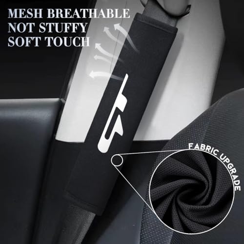 2PCS Seat Belt Covers Compatible with Kia K3 Forte Cerato 2021-2024 GT Car Accessories, Seatbelt Shoulder Strap Pads Safety Belt Cushions Protective Sleeves - color: Seat Covers-GT