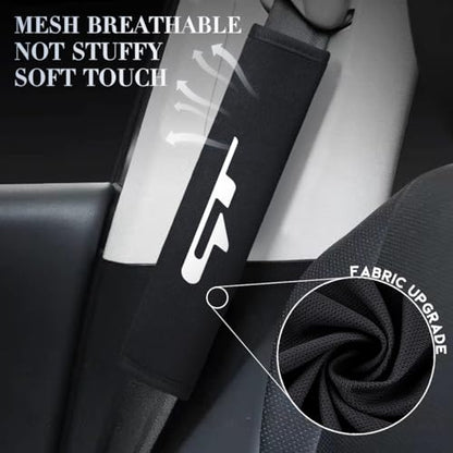 2PCS Seat Belt Covers Compatible with Kia K3 Forte Cerato 2021-2024 GT Car Accessories, Seatbelt Shoulder Strap Pads Safety Belt Cushions Protective Sleeves - color: Seat Covers-GT