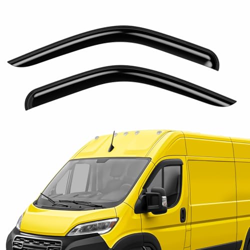 Extra Durable Window Deflectors Tape-On Window Visors Rain Guards Fit for Ram ProMaster 2014-2026, Sun Visors, Wind Vent for Shades, Exterior Car Accessories - 2 pcs. AG0907 - color: For Ram ProMaster 14-26