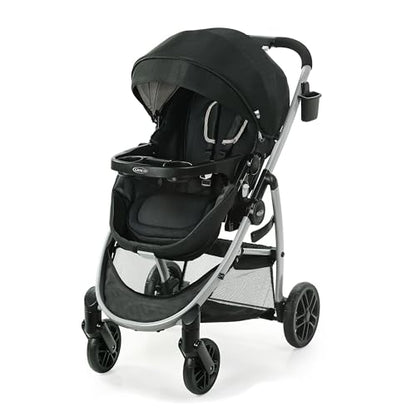 Graco® Modes Pramette Stroller, 3-in-1 Baby Stroller, 3 Modes from Infant Car Seat Carrier, Infant Pramette, to Toddler Stroller, Reversible Seat, One Hand Fold, Extra Storage, Child Tray, Pierce - color: Pierce, style: No Style Name