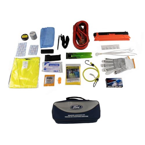 Ford Roadside Assistance Kit Contains First Aid Kit, Safety Vest, Booster Cables and Assorted Tools | VFL3Z19F515AC