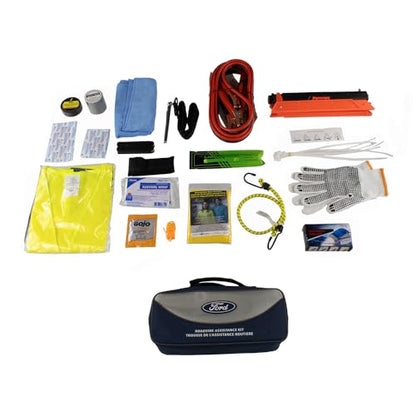 Ford Roadside Assistance Kit Contains First Aid Kit, Safety Vest, Booster Cables and Assorted Tools | VFL3Z19F515AC