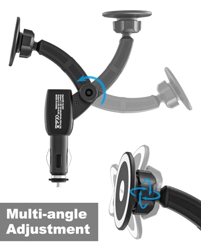 for MagSafe Car Mount Cigarette Lighter [Dual USB Charger] Magnetic Phone Holder for Car Charger [Fast Charging] Phone Holders for Your Car for iPhone Air 17 Pro Max16 15 14 13 12, S25, All Smartphone