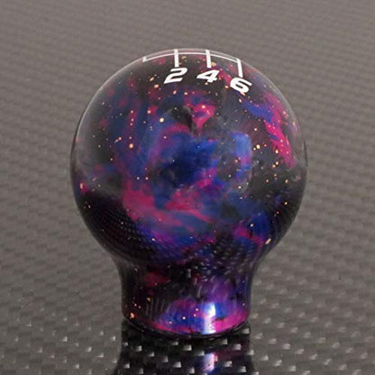 Billetworkz Cosmic Space Shift Knob Compatible with Manual 1999-24 VW MK4/MK5/MK6/MK7/MK8 Golf/GTI/Golf R/Jetta/GLI, Purple Cosmic - color: Cosmic Purple