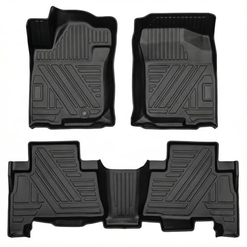 4 Runner Floor Mats for Toyota 4Runner 2013-2024 & for Lexus GX460 2014-2023 3D TPE All-Weather Protection Floor Mats Waterproof, Durable, Anti-Slip, Odorless Front & 2nd Row Dedicated Floor mat - size: for Toyota 4Runner 2013-2024