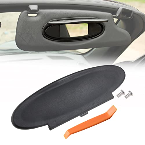 Sun Visor Vanity Mirror Covers Driver or Passenger Side Visor Mirror Lid Replacement for Porsche 996/997-911 986/987 for Boxster for Cayman 1996-2010 1Pcs Black - size: 1 Piece (Cover Only)