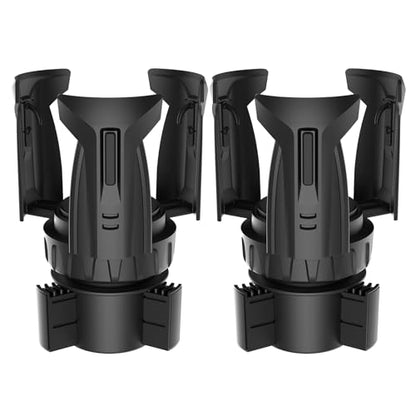 Cup Holder Expander (Adjustable Holder & Base, Auto-Fit Hold, One Button Open), Car Cup Holder Expander for Yeti, Hydro Flask, Nalgene, Owala, Bottles in 2.6"- 4.8" (Light Black, 2 Pack) - color: Light Black, size: 2 Pack