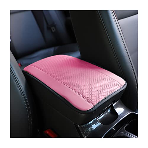 8sanlione Car Armrest Storage Box Mat, Fiber Leather Car Center Console Cover, Car Armrest Seat Box Cover Accessories Interior Protection for Most Vehicle, SUV, Truck, Car (Pink) - color: Pink