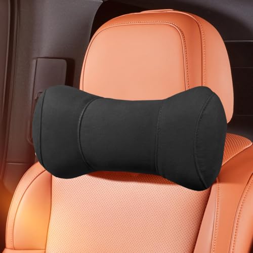 Car Headrest Pillow for Driving - Memory Foam Soft Automotive Neck Support Pillow Cushion with Adjustable Strap - Comfortable Car Seat Headrest Pillow for Neck Pain Pressure Relief (Black) - color: Black