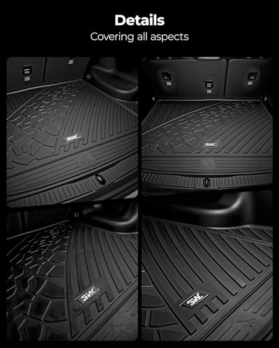 3W Cargo Liner & Seat Back Mats for 2021-2026 Chevrolet Chevy Suburban/GMC Yukon XL (Only Yukon XL, Not Fit Yukon)/Cadillac Escalade ESV (Only Escalade ESV, Not Fit Escalade) - size: Chevy Suburban 21-26 Cargo Liner&Backrest