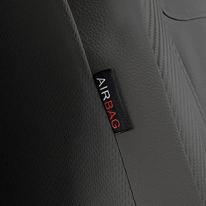 Flying Banner car seat Covers Protects Water Proof Faux Leather Carbon Fiber Fronts Gray Gray - color: Gray Gray, size: Front Pair -- 2PCS