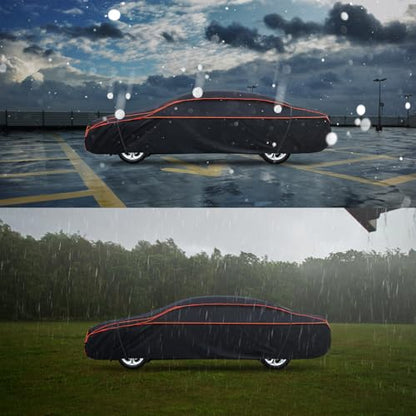 Hail Protector Car Cover, Thickened Multi-Layered EVA Car Hail Protector Size A4 Fit for Dodge Charger, Lincoln Mkz, Lexus LS Rain (199-208 inch) - size: A4 Fit Sedan Length 199" To 208"