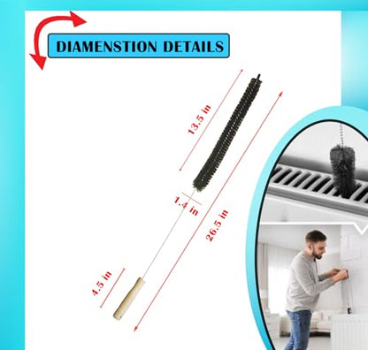 Dryer Vent Cleaner Kit (3-Pack): Flexible Extra Long Lint Brush & Refrigerator Coil Brush - Professional Dust & Pet Hair Remover for Appliance Cleaning. - size: 3 pack