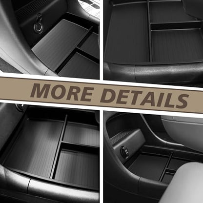 Muslogy Lower Center Console Organizer Compatible with 2026 Hyundai Palisade Accessories TPE Material Storage Box Armrest Console Insert Tray for Palisade SE, SEL, XRT, Limited, Calligraphy - size: 26+ Palisade Lower Console Organizer