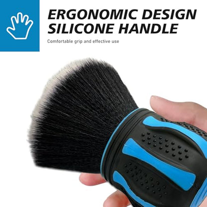 Car Detailing Brush, Interior Brush Accessories, Soft Bristles Beauty Tools with Storage Rack, Universal for Most Cars (Blue)