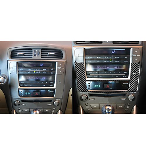 NVCNX Real Premium Carbon Fiber for Lexus IS250 is 250 IS350 2009-2013 / IS250C IS350C 2010-2015 2011 2012 2013 2014 Accessories Car Dashboard Navigation Panel Cover Interior Trim Sticker Decal 1PC - color: 09-13 Navigation Panel - a